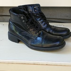 Alfani Men's Black Lace Up Leather Boots